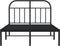 vidaXL - Bedframe - met - hoofdbord - metaal - zwart - 120x200 - cm