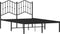 vidaXL - Bedframe - met - hoofdbord - metaal - zwart - 120x200 - cm