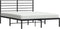 vidaXL - Bedframe - met - hoofdbord - metaal - zwart - 120x200 - cm