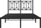 vidaXL - Bedframe - met - hoofdbord - metaal - zwart - 120x200 - cm