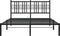 vidaXL - Bedframe - met - hoofdbord - metaal - zwart - 120x200 - cm