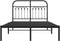 vidaXL - Bedframe - met - hoofdbord - metaal - zwart - 120x200 - cm