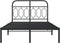 vidaXL - Bedframe - met - hoofdbord - metaal - zwart - 120x200 - cm