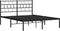 vidaXL - Bedframe - met - hoofdbord - metaal - zwart - 120x200 - cm