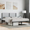 vidaXL - Bedframe - met - hoofdbord - metaal - zwart - 120x200 - cm