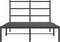 vidaXL - Bedframe - met - hoofdbord - metaal - zwart - 120x200 - cm
