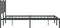 vidaXL - Bedframe - met - hoofdbord - metaal - zwart - 120x200 - cm