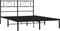 vidaXL - Bedframe - met - hoofdbord - metaal - zwart - 120x200 - cm