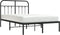 vidaXL - Bedframe - met - hoofdbord - metaal - zwart - 120x200 - cm