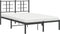 vidaXL - Bedframe - met - hoofdbord - metaal - zwart - 120x200 - cm