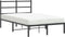 vidaXL - Bedframe - met - hoofdbord - metaal - zwart - 120x200 - cm
