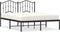 vidaXL - Bedframe - met - hoofdbord - metaal - zwart - 135x190 - cm