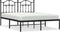 vidaXL - Bedframe - met - hoofdbord - metaal - zwart - 135x190 - cm