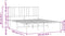 vidaXL - Bedframe - met - hoofdbord - metaal - zwart - 135x190 - cm
