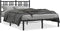 vidaXL - Bedframe - met - hoofdbord - metaal - zwart - 135x190 - cm