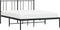 vidaXL - Bedframe - met - hoofdbord - metaal - zwart - 135x190 - cm
