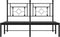 vidaXL - Bedframe - met - hoofdbord - metaal - zwart - 135x190 - cm