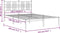 vidaXL - Bedframe - met - hoofdbord - metaal - zwart - 135x190 - cm