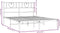 vidaXL - Bedframe - met - hoofdbord - metaal - zwart - 135x190 - cm
