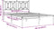 vidaXL - Bedframe - met - hoofdbord - metaal - zwart - 135x190 - cm