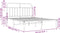 vidaXL - Bedframe - met - hoofdbord - metaal - zwart - 135x190 - cm