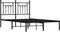 vidaXL - Bedframe - met - hoofdbord - metaal - zwart - 135x190 - cm