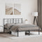 vidaXL - Bedframe - met - hoofdbord - metaal - zwart - 135x190 - cm