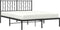 vidaXL - Bedframe - met - hoofdbord - metaal - zwart - 135x190 - cm