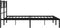 vidaXL - Bedframe - met - hoofdbord - metaal - zwart - 135x190 - cm