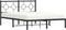 vidaXL - Bedframe - met - hoofdbord - metaal - zwart - 135x190 - cm