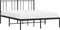 vidaXL - Bedframe - met - hoofdbord - metaal - zwart - 135x190 - cm