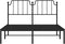 vidaXL - Bedframe - met - hoofdbord - metaal - zwart - 135x190 - cm