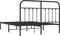vidaXL - Bedframe - met - hoofdbord - metaal - zwart - 135x190 - cm