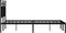 vidaXL - Bedframe - met - hoofdbord - metaal - zwart - 135x190 - cm