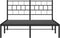 vidaXL - Bedframe - met - hoofdbord - metaal - zwart - 135x190 - cm