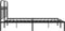 vidaXL - Bedframe - met - hoofdbord - metaal - zwart - 135x190 - cm