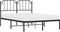 vidaXL - Bedframe - met - hoofdbord - metaal - zwart - 135x190 - cm
