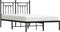 vidaXL - Bedframe - met - hoofdbord - metaal - zwart - 135x190 - cm