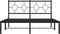 vidaXL - Bedframe - met - hoofdbord - metaal - zwart - 135x190 - cm