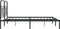 vidaXL - Bedframe - met - hoofdbord - metaal - zwart - 135x190 - cm