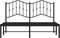vidaXL - Bedframe - met - hoofdbord - metaal - zwart - 135x190 - cm