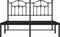 vidaXL - Bedframe - met - hoofdbord - metaal - zwart - 135x190 - cm