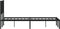 vidaXL - Bedframe - met - hoofdbord - metaal - zwart - 135x190 - cm