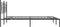 vidaXL - Bedframe - met - hoofdbord - metaal - zwart - 135x190 - cm