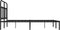 vidaXL - Bedframe - met - hoofdbord - metaal - zwart - 135x190 - cm