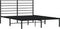 vidaXL - Bedframe - met - hoofdbord - metaal - zwart - 135x190 - cm