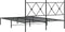 vidaXL - Bedframe - met - hoofdbord - metaal - zwart - 135x190 - cm