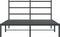 vidaXL - Bedframe - met - hoofdbord - metaal - zwart - 135x190 - cm