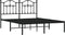 vidaXL - Bedframe - met - hoofdbord - metaal - zwart - 135x190 - cm