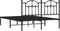 vidaXL - Bedframe - met - hoofdbord - metaal - zwart - 135x190 - cm